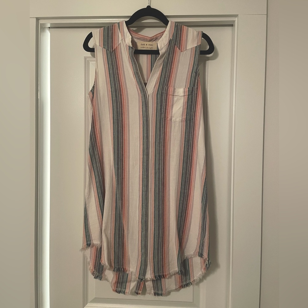 Cloth & Stone Striped Button Down Dress